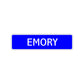 Emory Street Sign Children Name Room Plate
