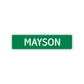Mayson Street Sign Children Name Room Plate