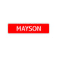 Mayson Street Sign Children Name Room Plate
