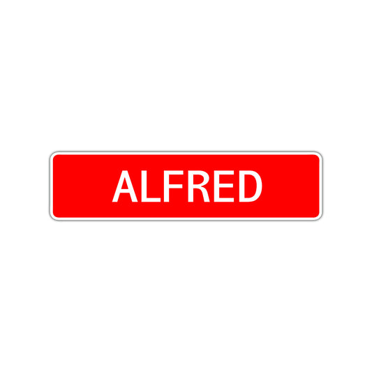 Alfred Street Sign Children Name Room Plate