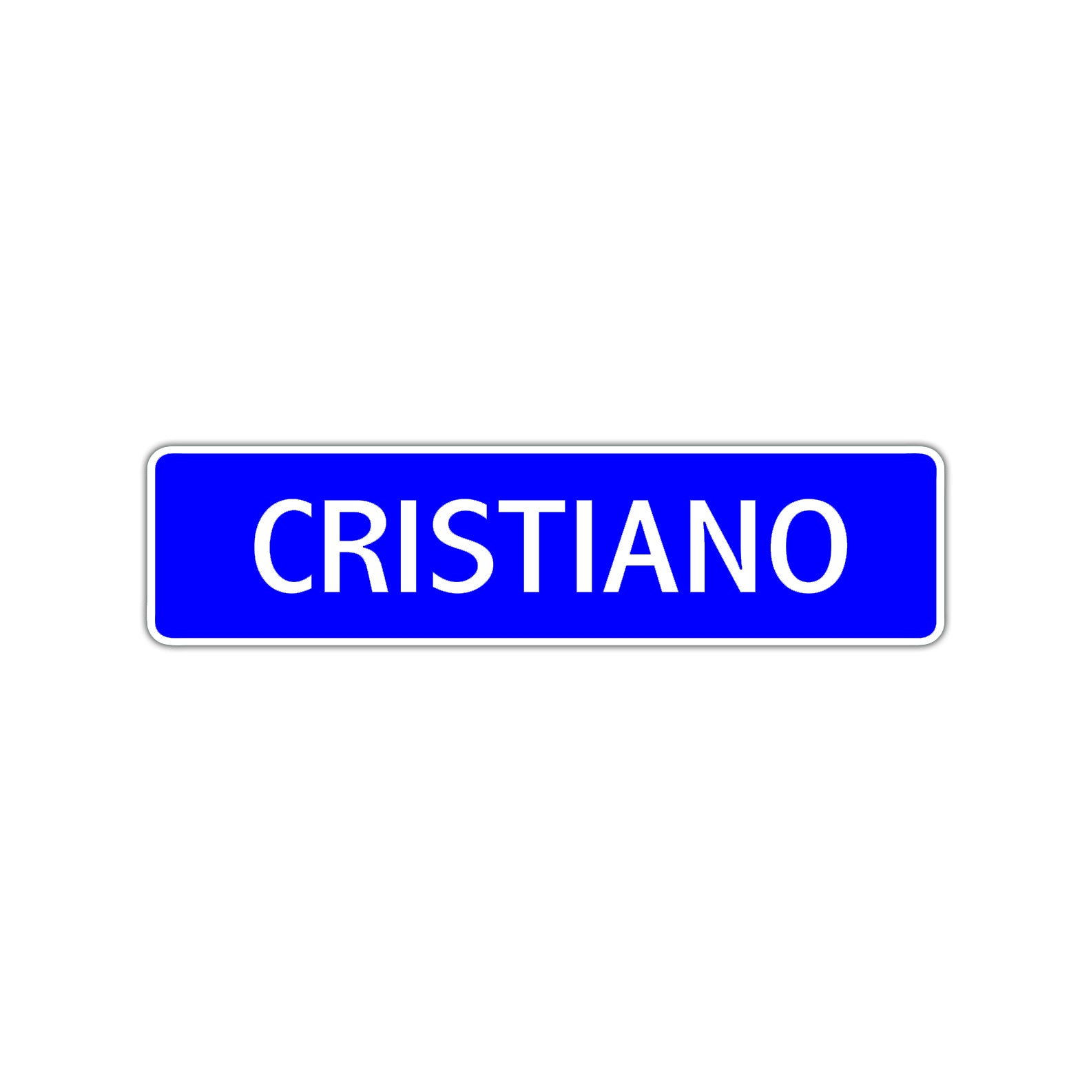 Cristiano Street Sign Children Name Room Plate