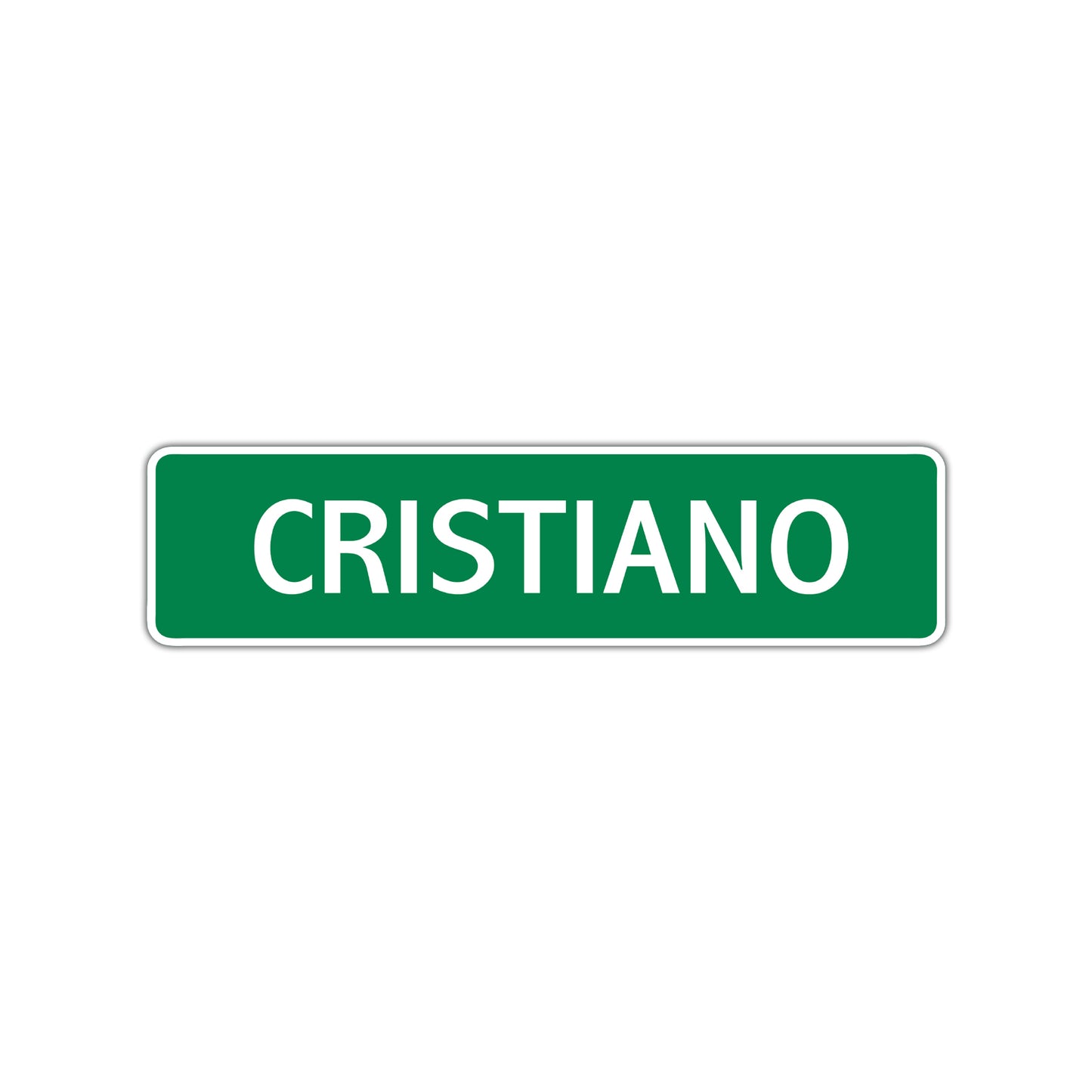 Cristiano Street Sign Children Name Room Plate