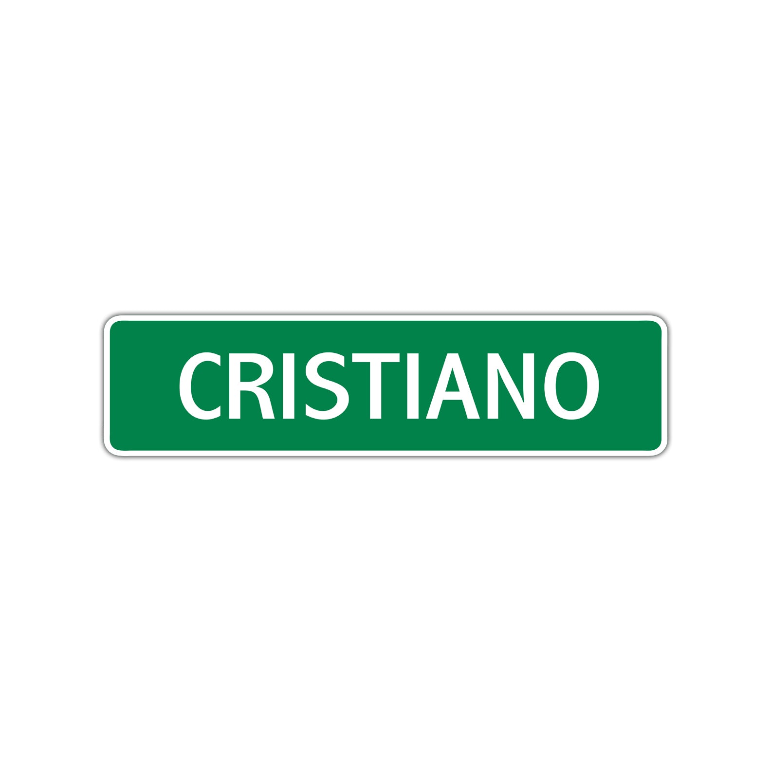 Cristiano Street Sign Children Name Room Plate