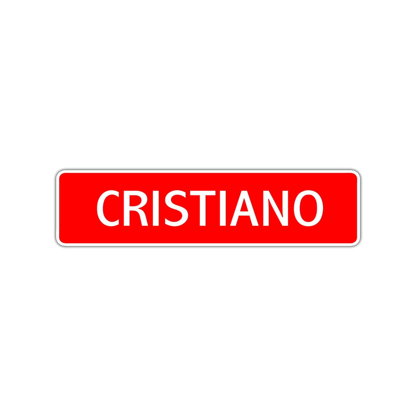 Cristiano Street Sign Children Name Room Plate