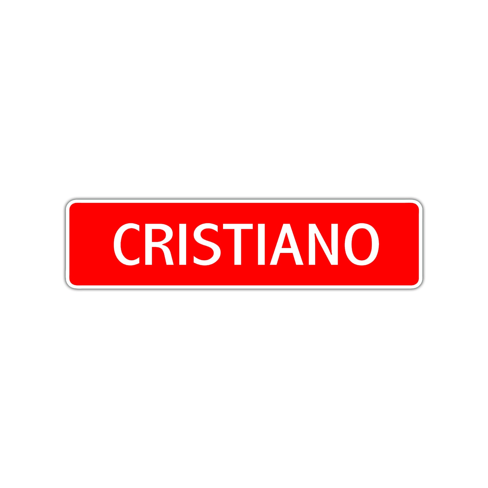 Cristiano Street Sign Children Name Room Plate