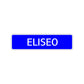 Eliseo Street Sign Children Name Room Plate