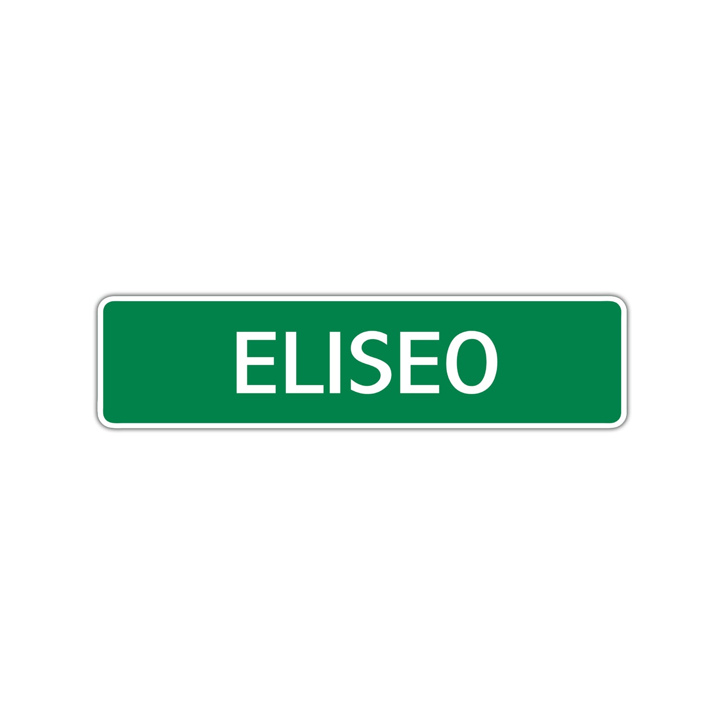 Eliseo Street Sign Children Name Room Plate