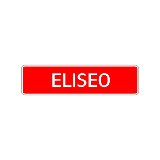 Eliseo Street Sign Children Name Room Plate