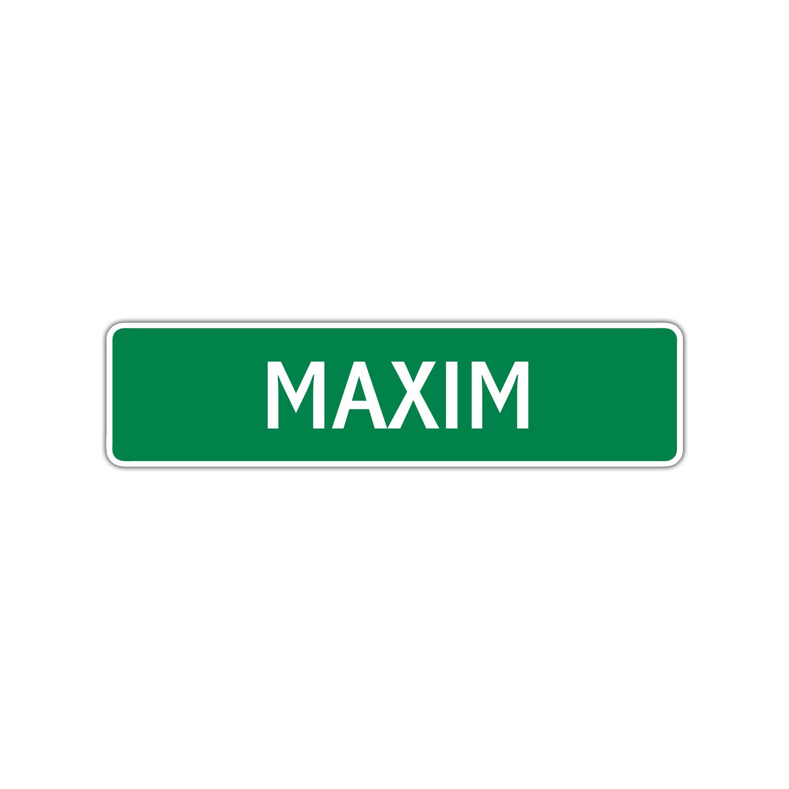 Maxim Street Sign Children Name Room Plate