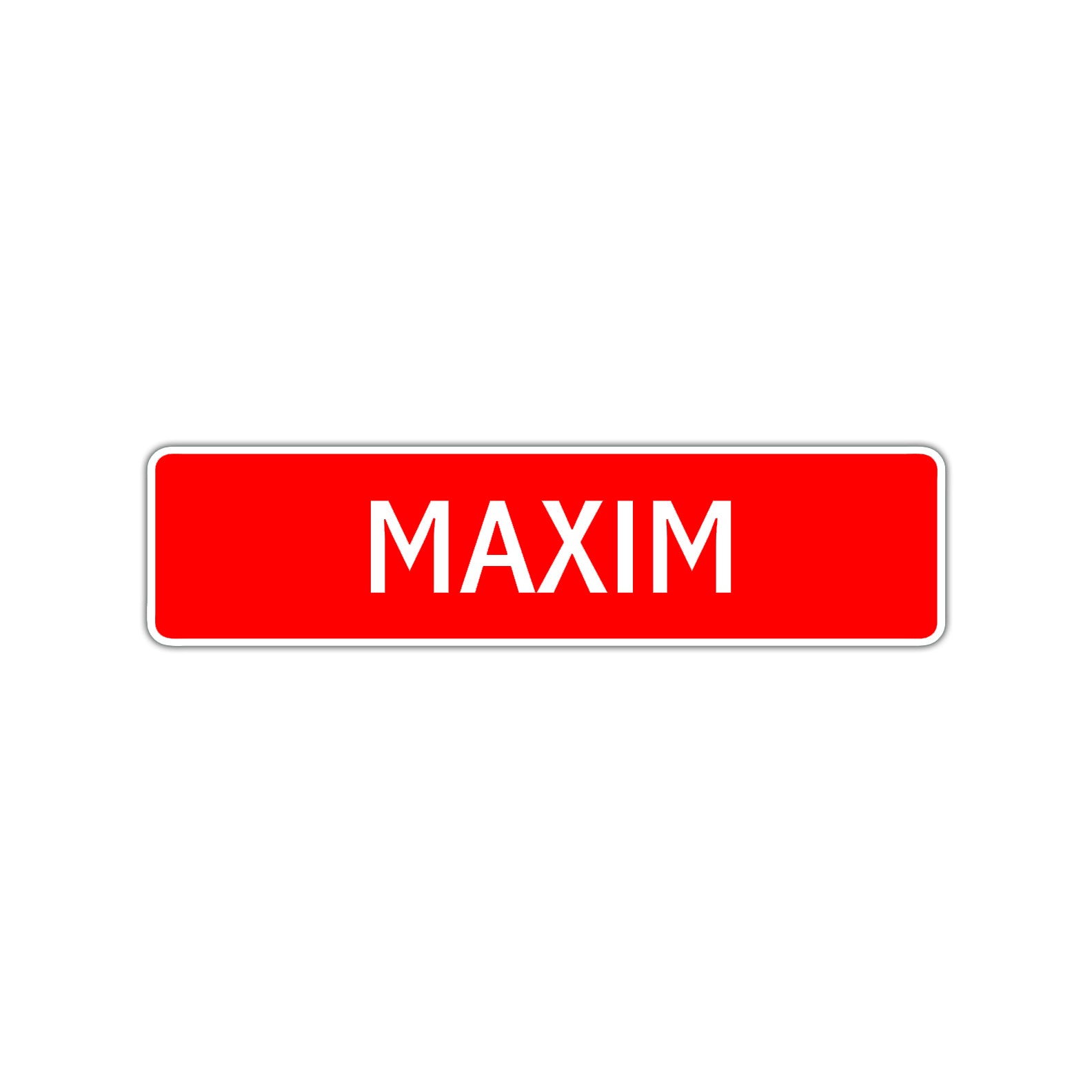 Maxim Street Sign Children Name Room Plate
