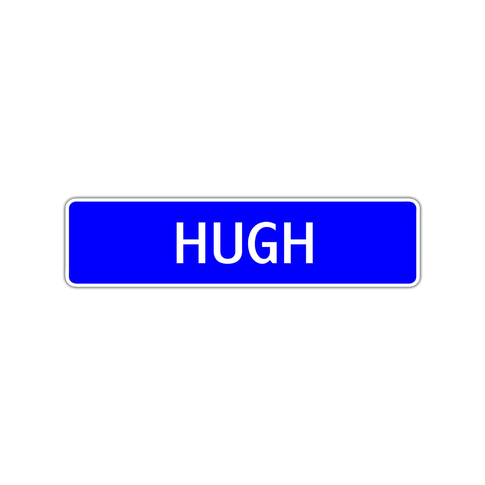 Hugh Street Sign Children Name Room Plate