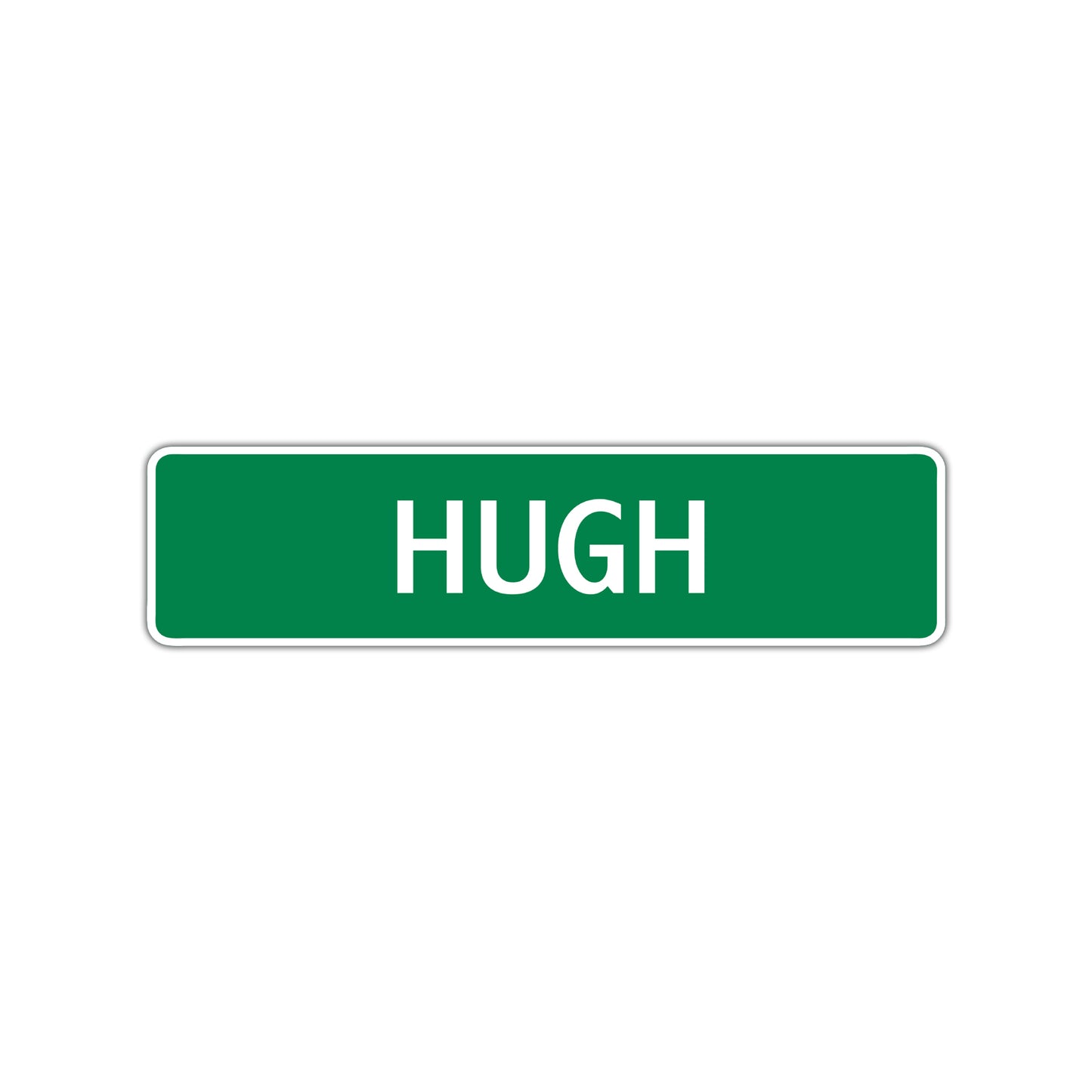 Hugh Street Sign Children Name Room Plate