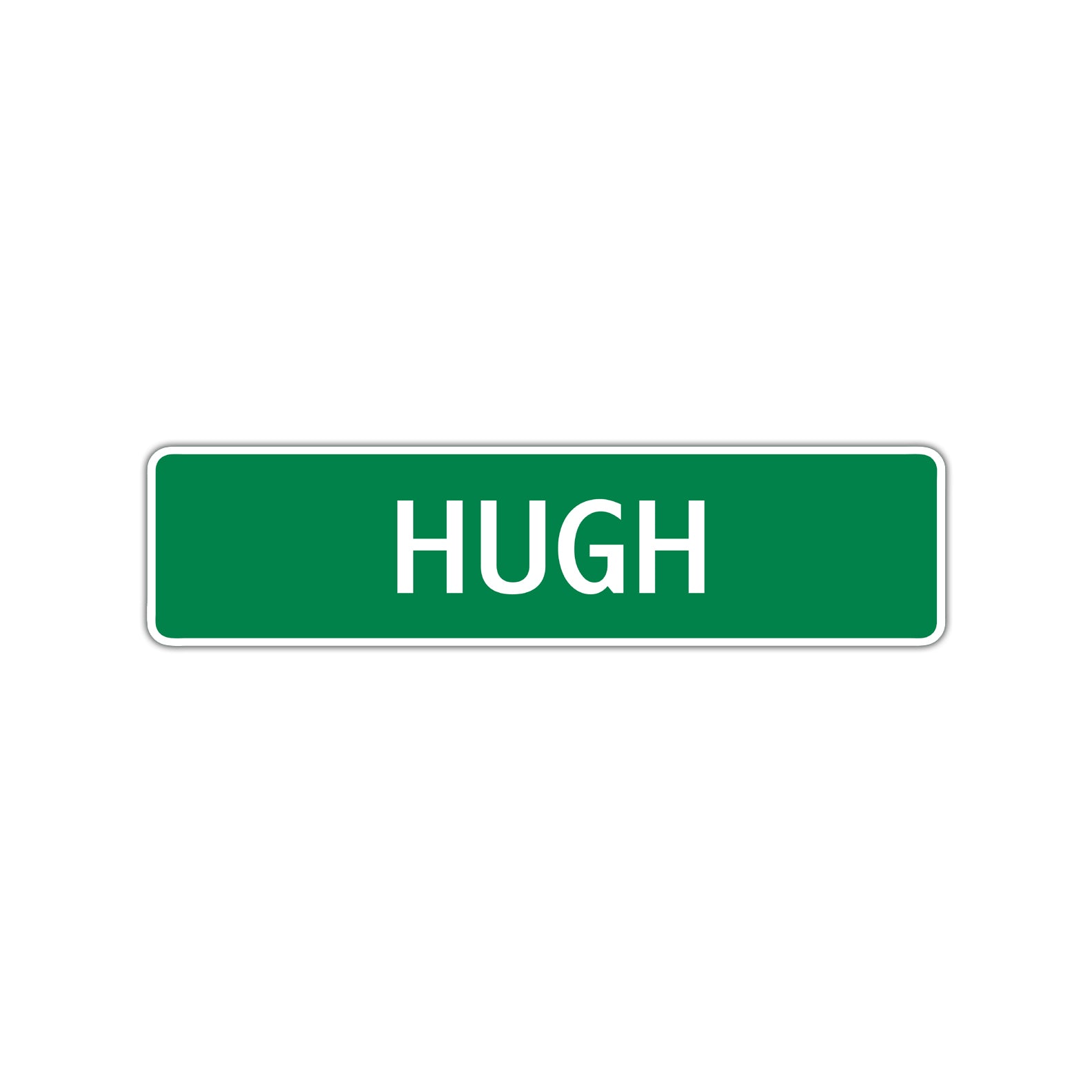 Hugh Street Sign Children Name Room Plate