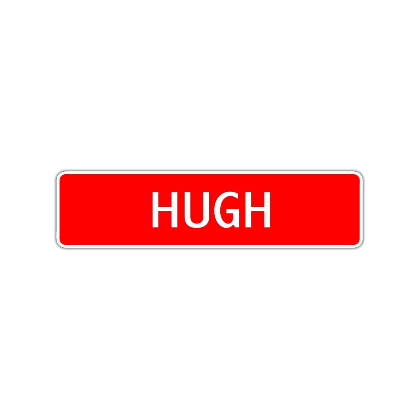 Hugh Street Sign Children Name Room Plate