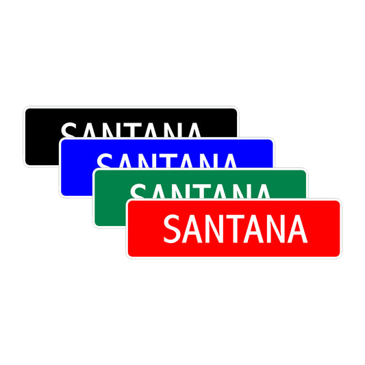 Santana Street Sign Children Name Room Plate