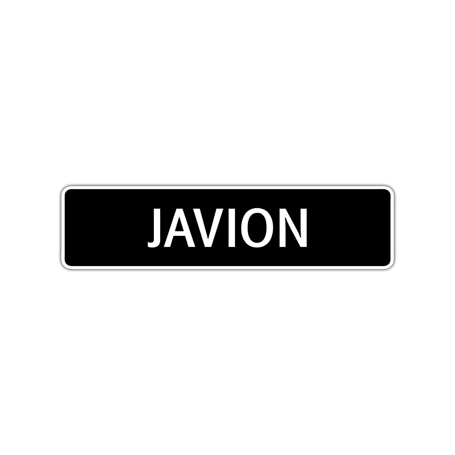 Javion Street Sign Children Name Room Plate