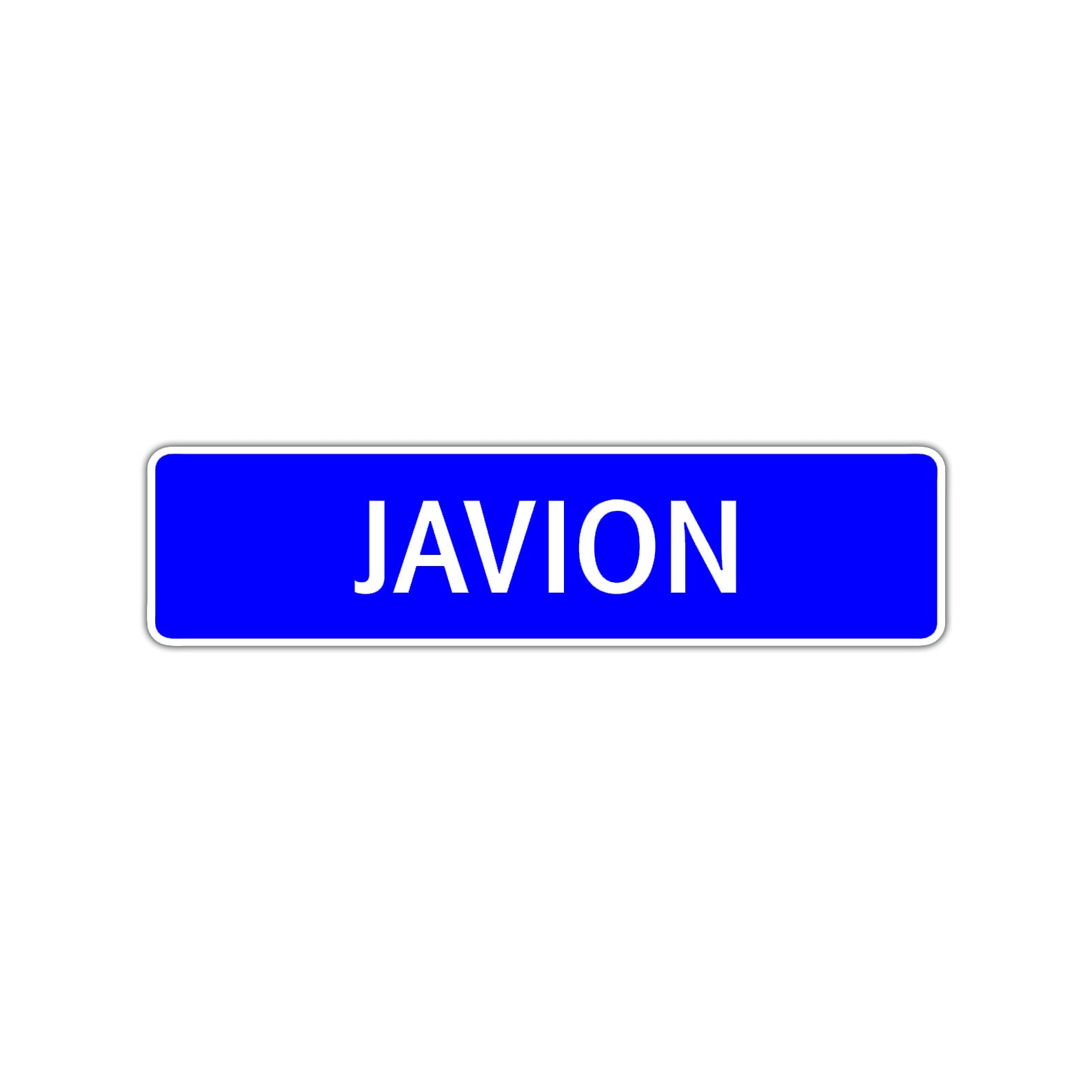 Javion Street Sign Children Name Room Plate