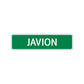 Javion Street Sign Children Name Room Plate