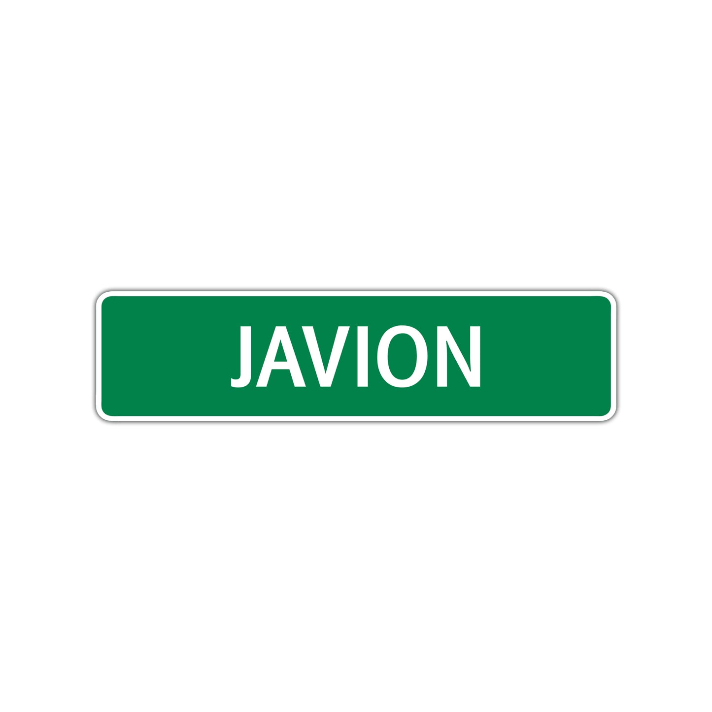 Javion Street Sign Children Name Room Plate