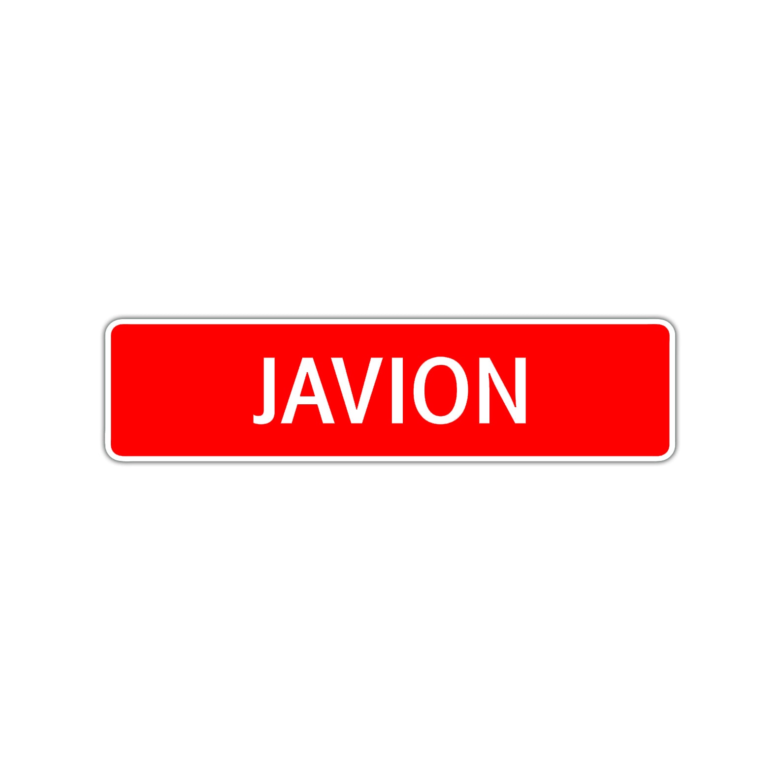 Javion Street Sign Children Name Room Plate