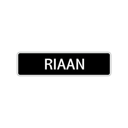 Riaan Street Sign Children Name Room Plate