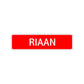 Riaan Street Sign Children Name Room Plate