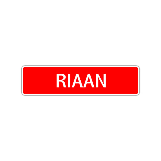 Riaan Street Sign Children Name Room Plate