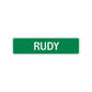 Rudy Street Sign Children Name Room Plate