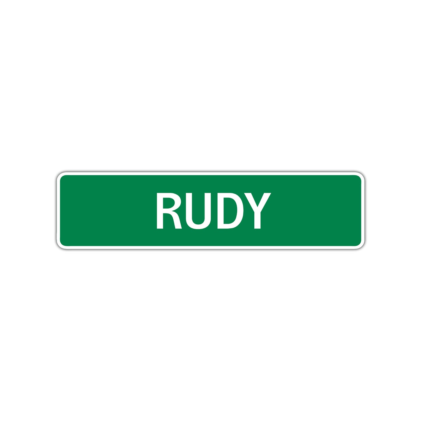 Rudy Street Sign Children Name Room Plate