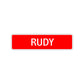 Rudy Street Sign Children Name Room Plate