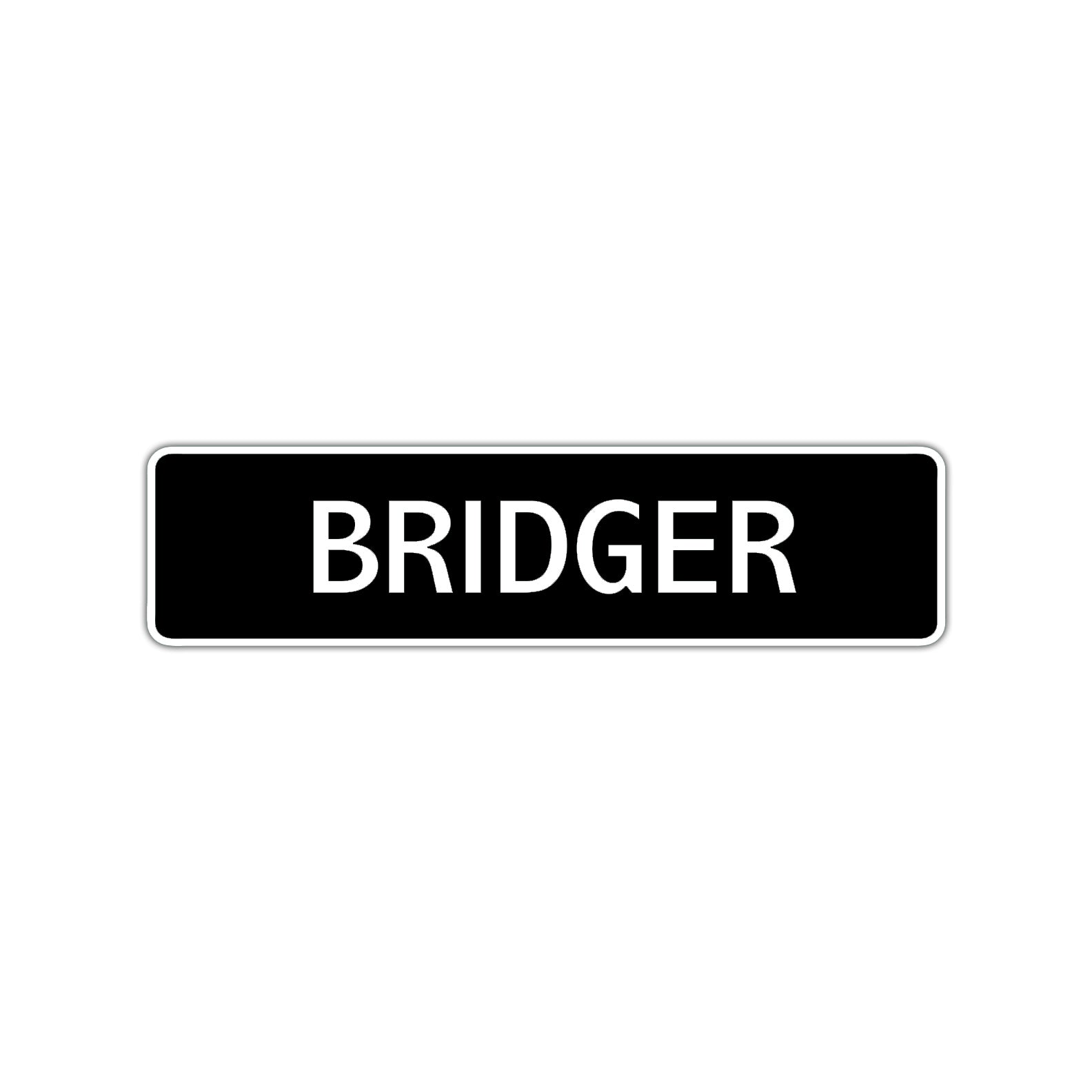 Bridger Street Sign Children Name Room Plate