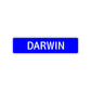 Darwin Street Sign Children Name Room Plate