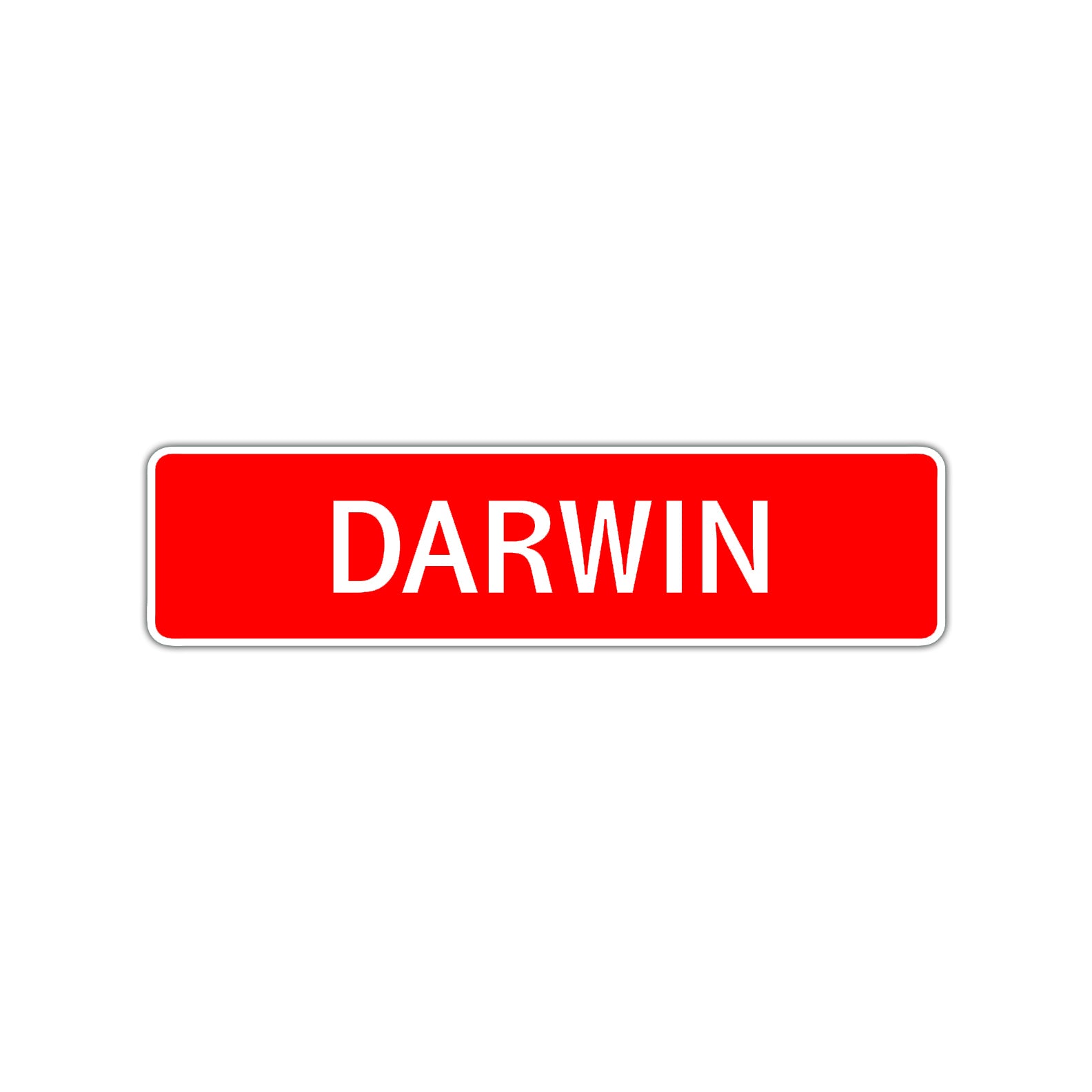 Darwin Street Sign Children Name Room Plate