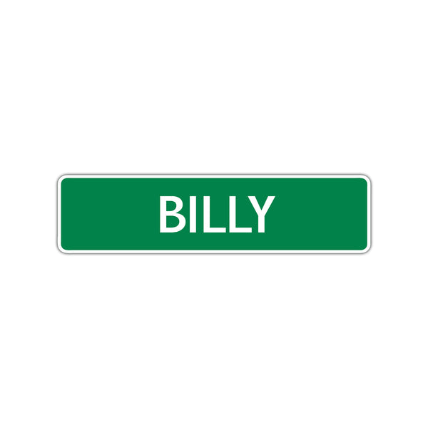 Billy Street Sign Children Name Room Plate - Sign Fever