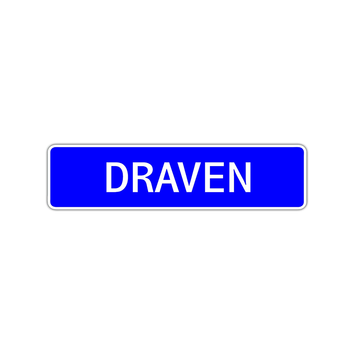 Draven Street Sign Children Name Room Plate