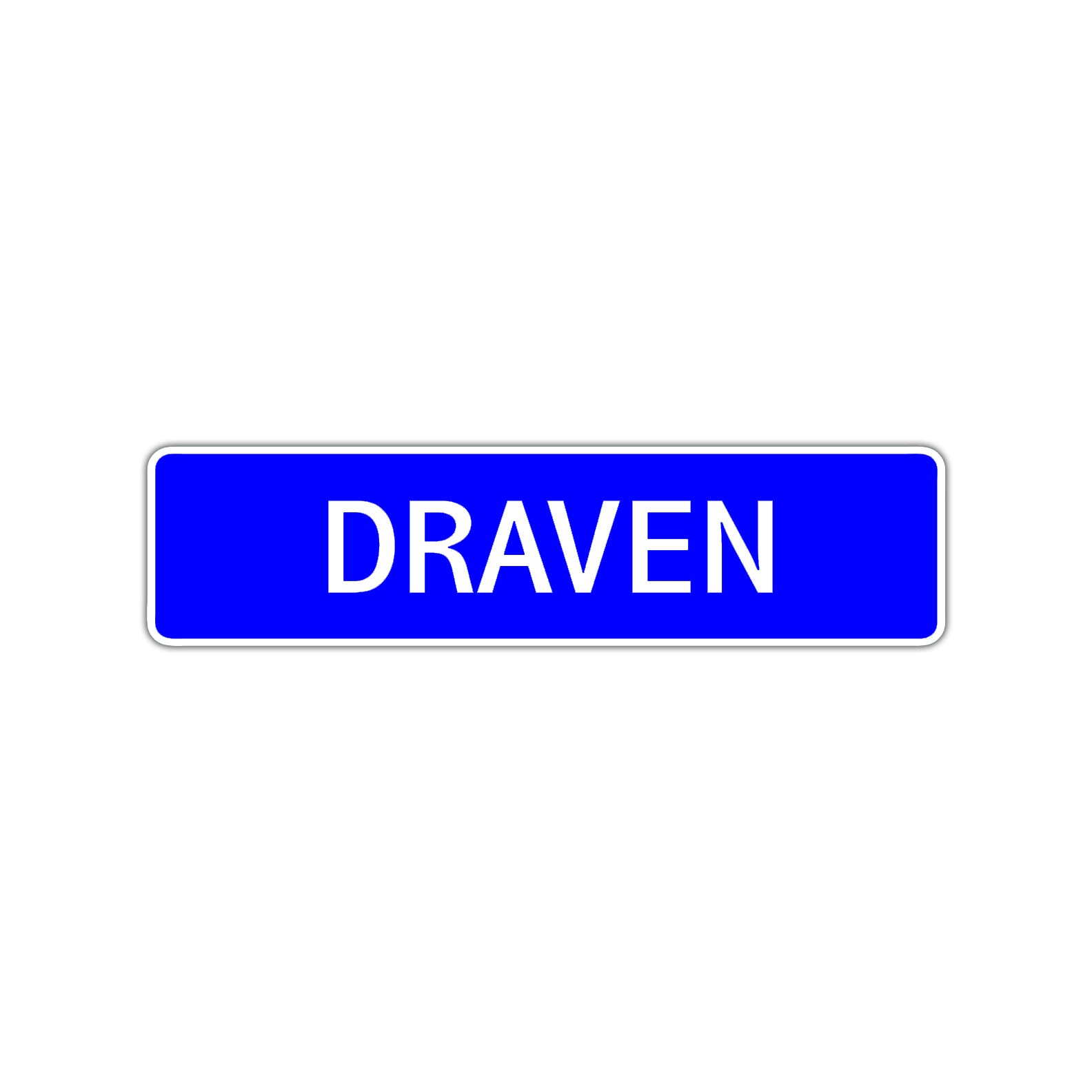 Draven Street Sign Children Name Room Plate
