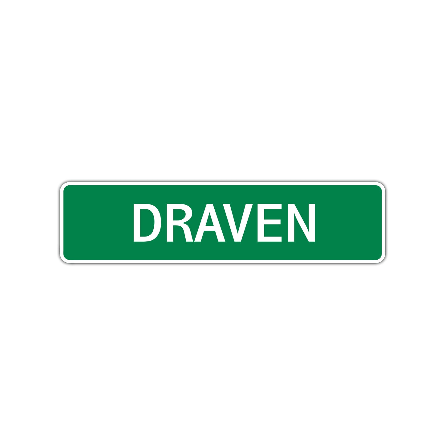 Draven Street Sign Children Name Room Plate