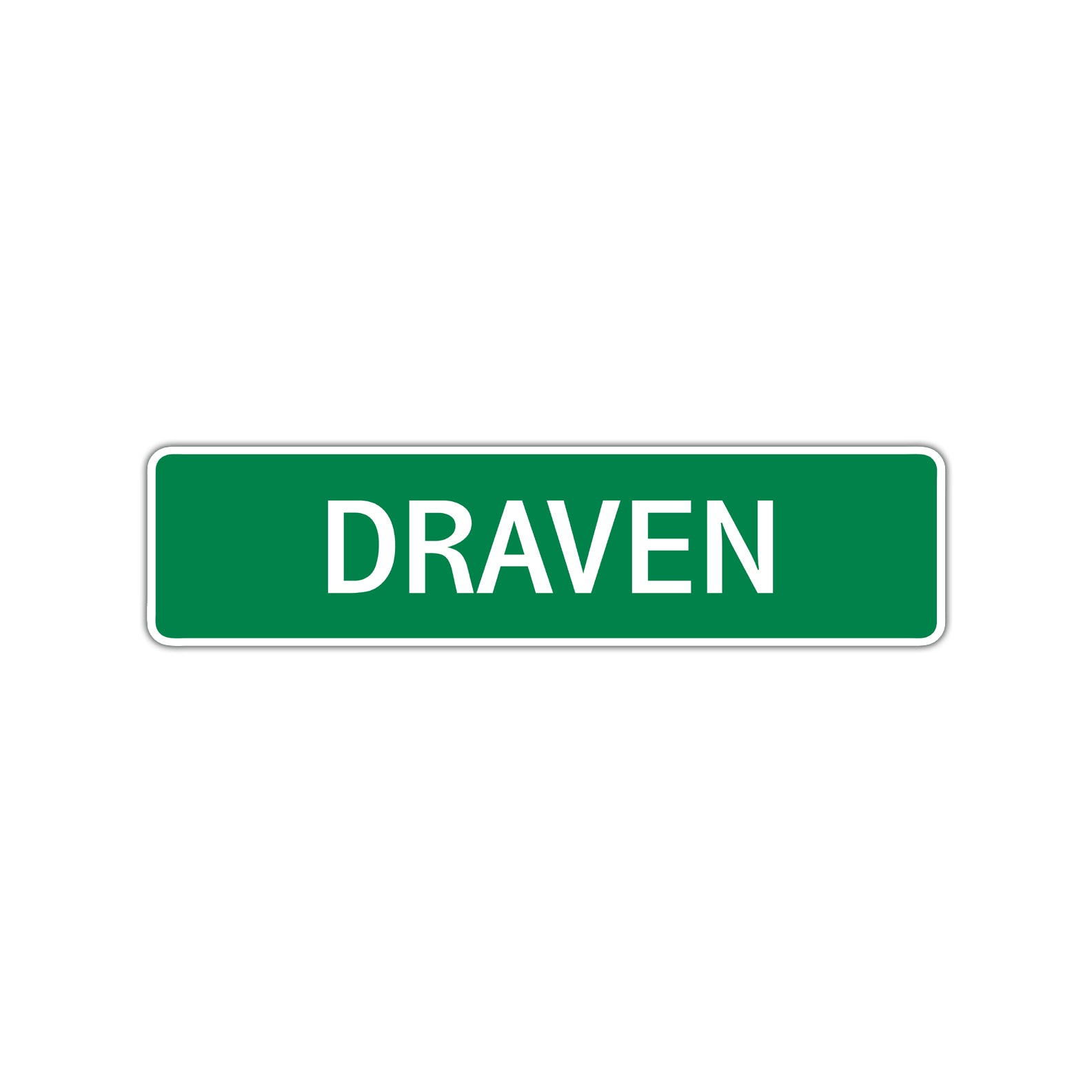 Draven Street Sign Children Name Room Plate