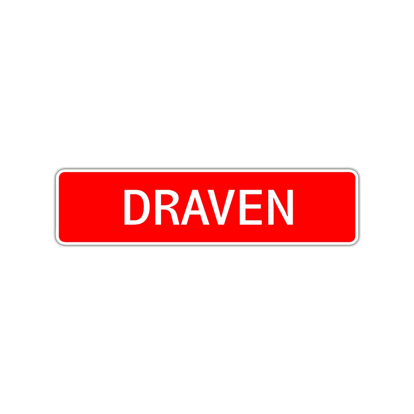 Draven Street Sign Children Name Room Plate