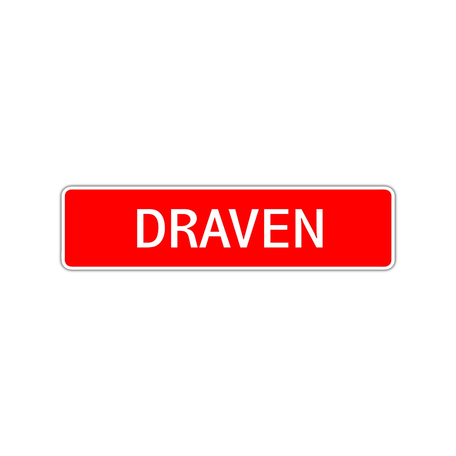 Draven Street Sign Children Name Room Plate