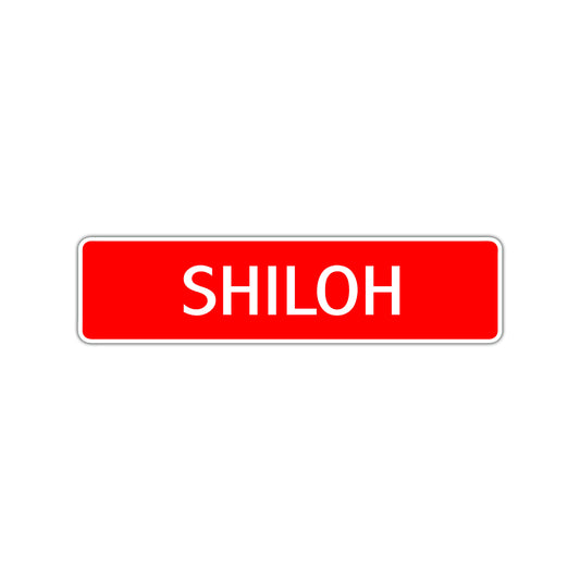 Shiloh Street Sign Children Name Room Plate