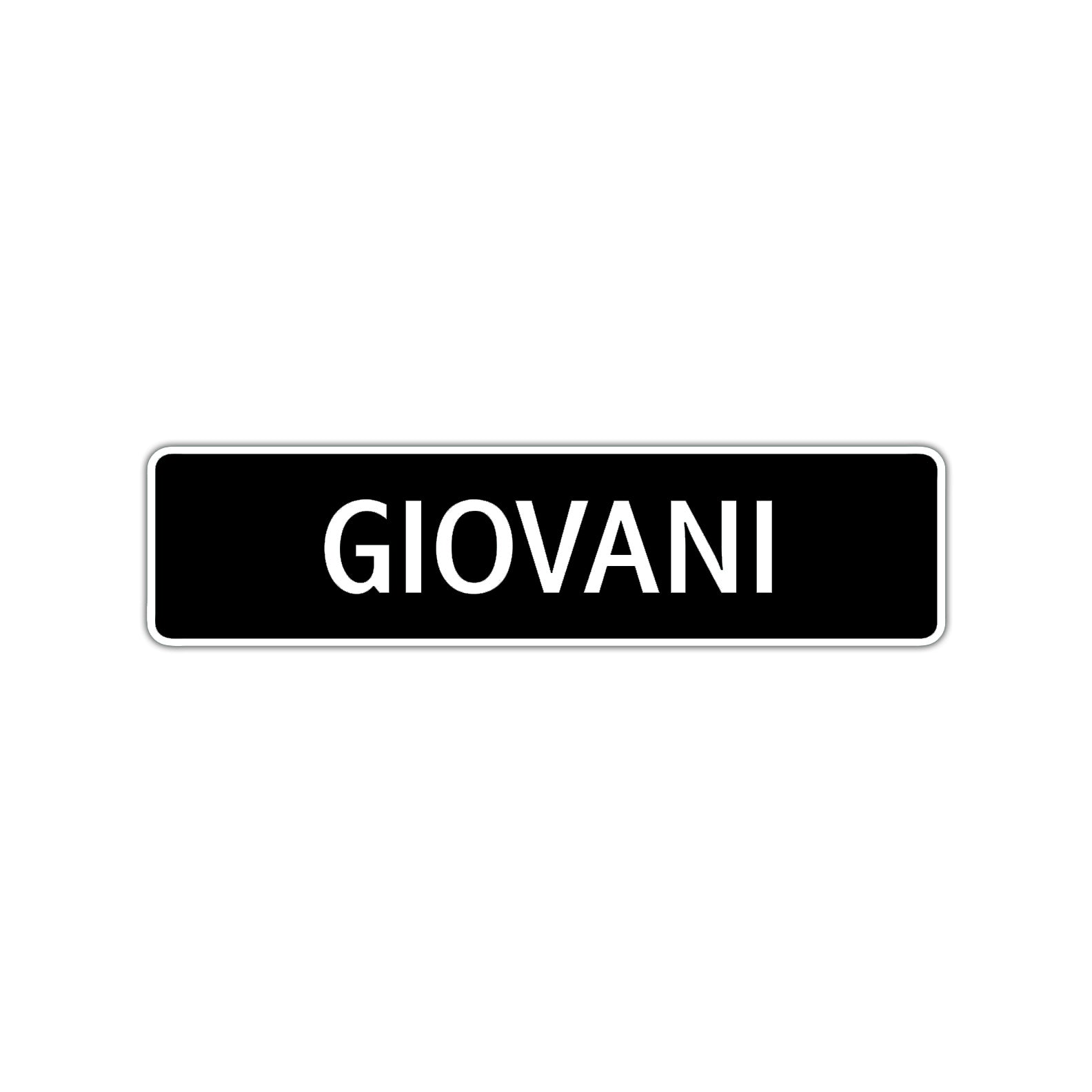 Giovani Street Sign Children Name Room Plate