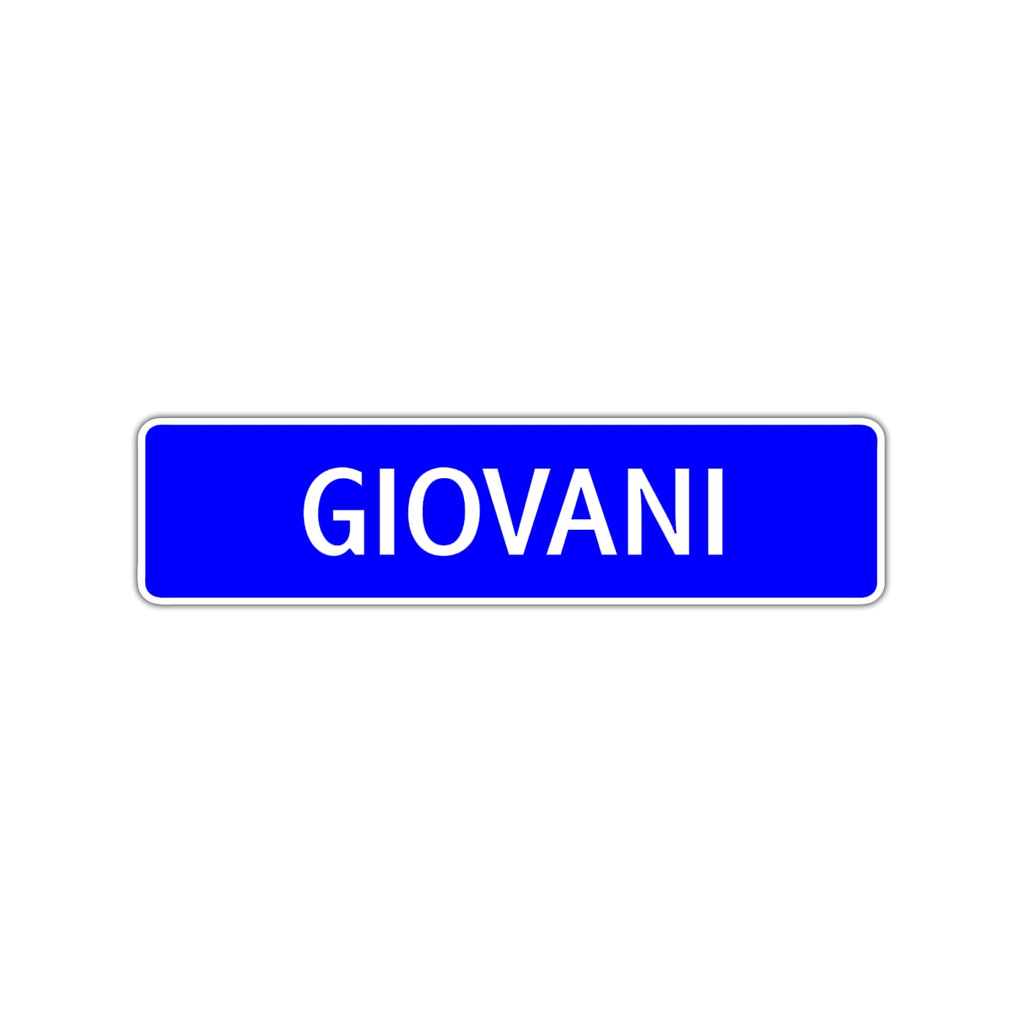 Giovani Street Sign Children Name Room Plate