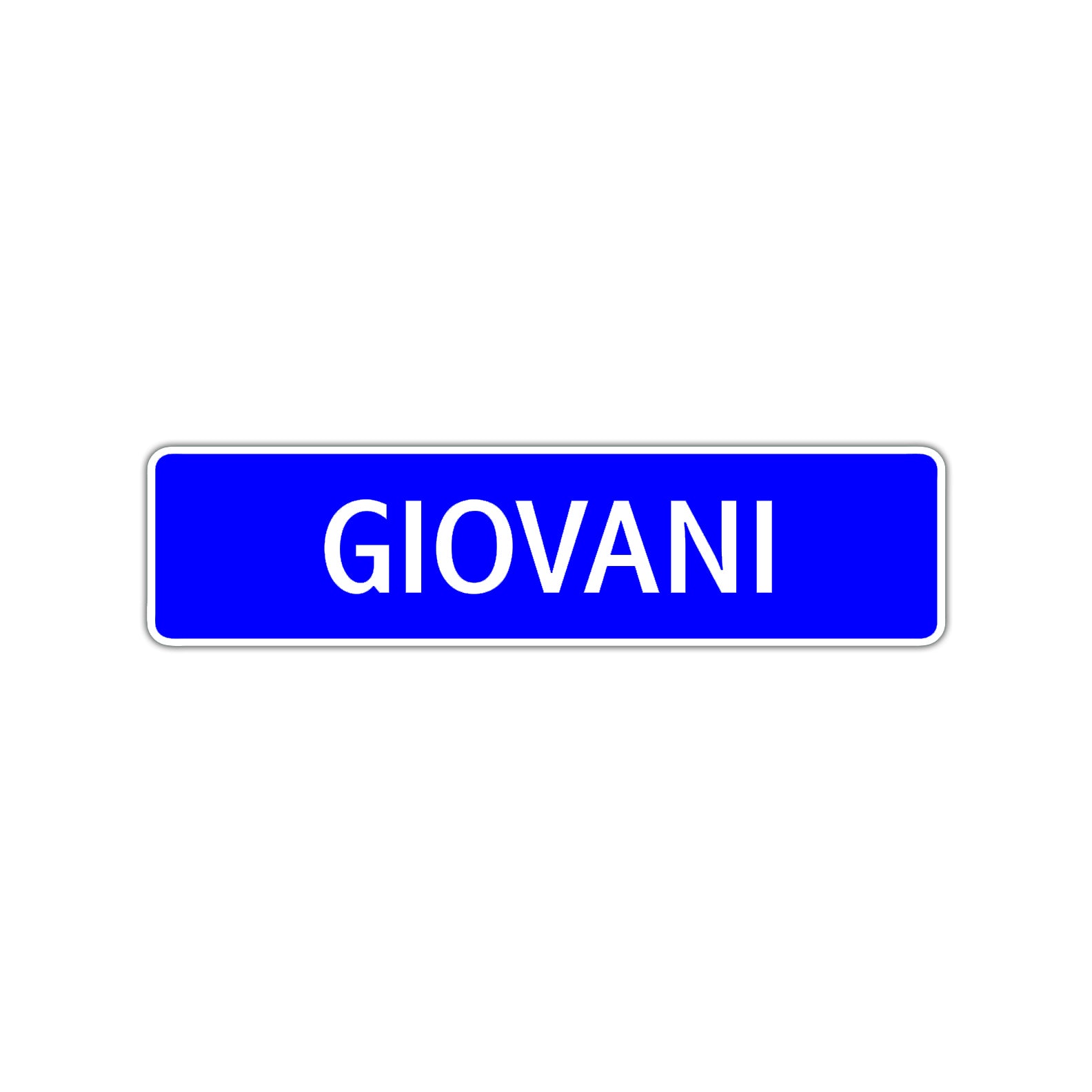 Giovani Street Sign Children Name Room Plate