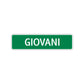 Giovani Street Sign Children Name Room Plate
