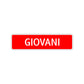 Giovani Street Sign Children Name Room Plate