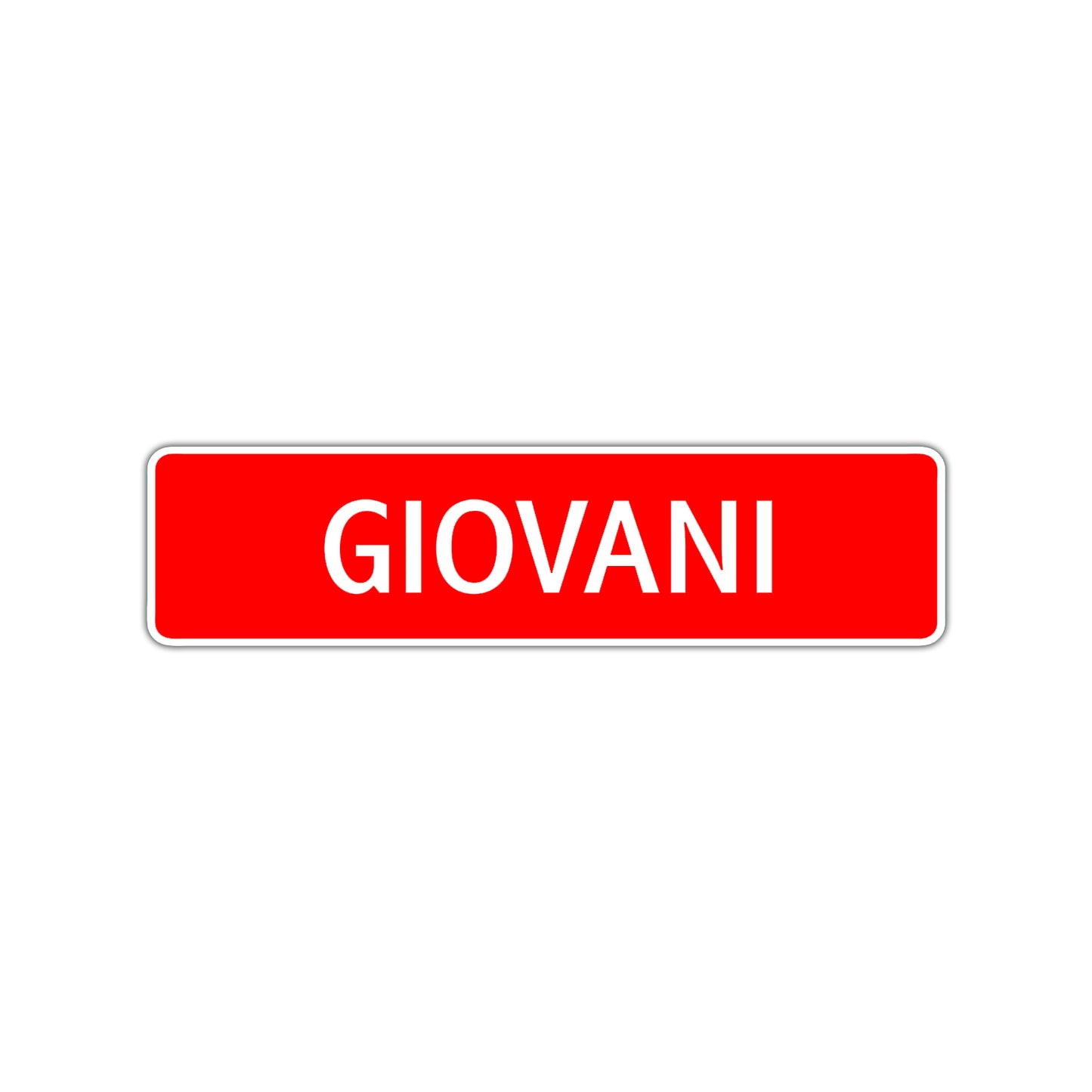 Giovani Street Sign Children Name Room Plate