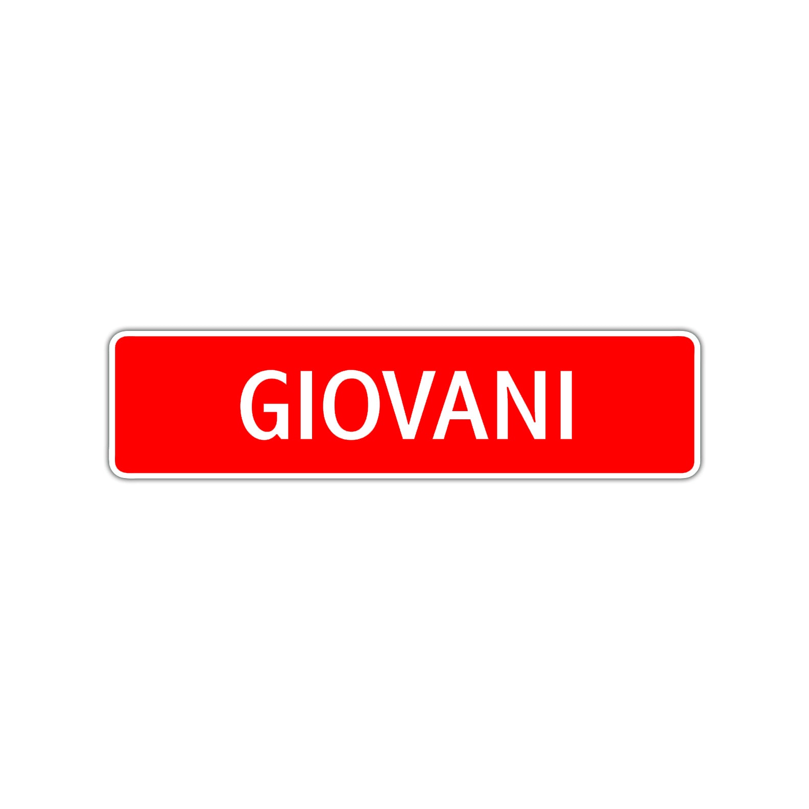 Giovani Street Sign Children Name Room Plate