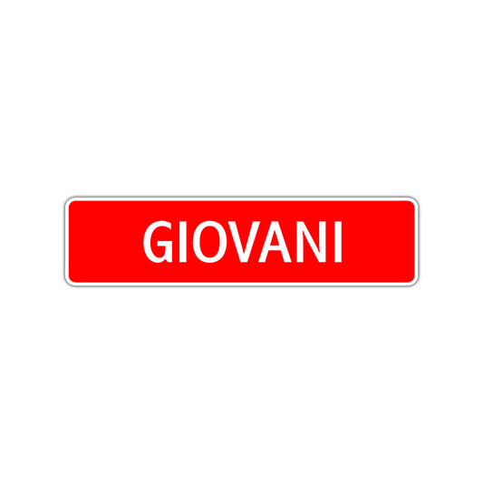 Giovani Street Sign Children Name Room Plate