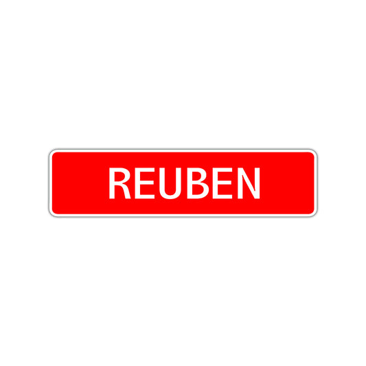 Reuben Street Sign Children Name Room Plate